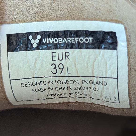 Vivobarefoot Rif Wild Hide Leather Shoes Women 39 US 8 Barefoot Minimalist - Picture 8 of 16